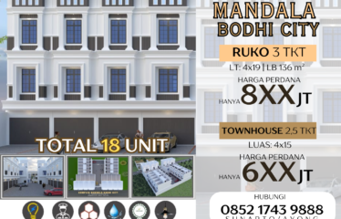 BARU!!! Ruko & Rumah Townhouse Jalan Tangguk Bongkar IX – Mandala Bodhi City