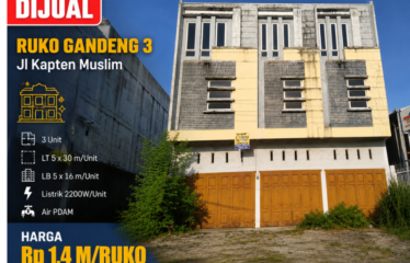 Ruko Gandeng 3 Jl Kapten Muslim